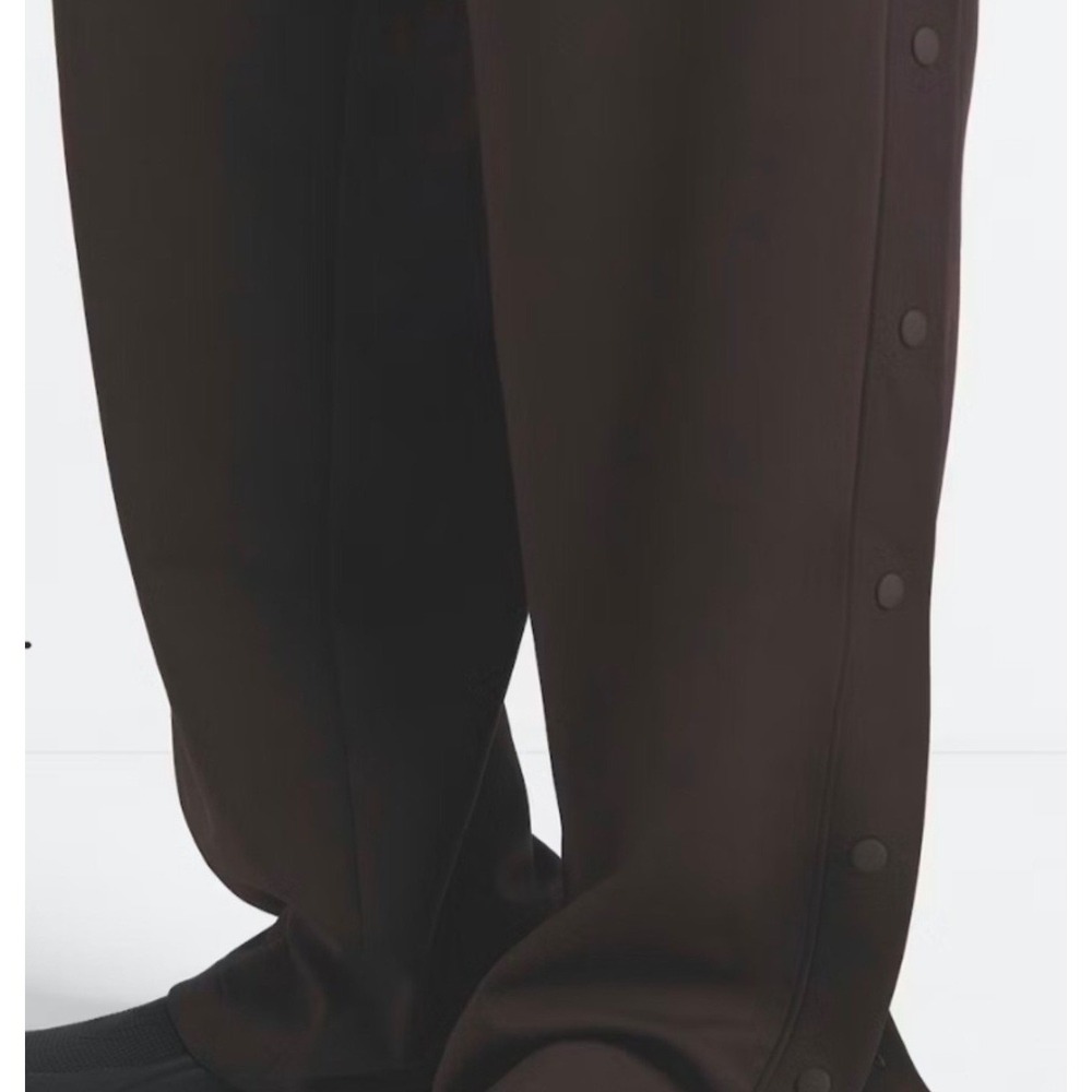 NikeSKIMS Matte Tricot Pants Women's Small Side Snap Wide Leg Dark Roast New - Picture 3 of 11